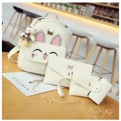 Set rucsac Kitty White