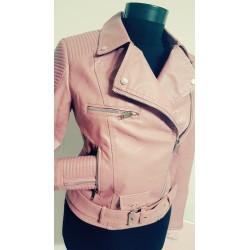 Geaca biker roz Pink One