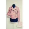 Geaca biker roz Pink One