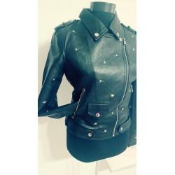 Geaca biker Shiny Stars