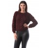 Pulover tricotat grena Giulia
