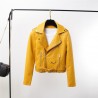 Geaca biker galben mustar Freja