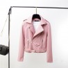 Geaca biker roz Pink One