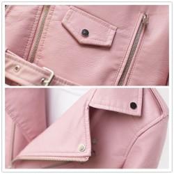 Geaca biker roz Pink One