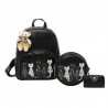 Set rucsac negru Multi Cats