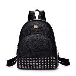 Rucsac dama,negru cu tinte Rich One
