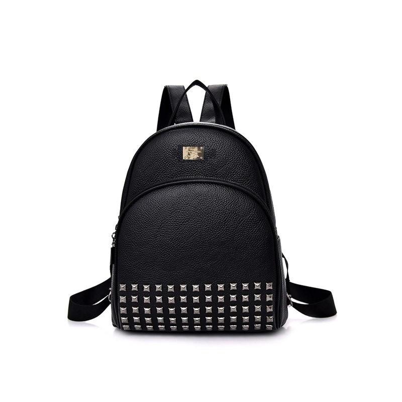 Rucsac dama,negru cu tinte Rich One