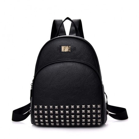Rucsac dama,negru cu tinte Rich One