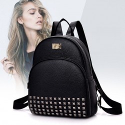 Rucsac dama,negru cu tinte Rich One