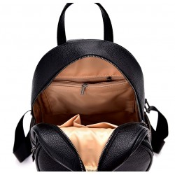 Rucsac dama,negru cu tinte Rich One