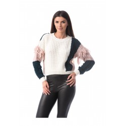 Pulover tricotat Clara White