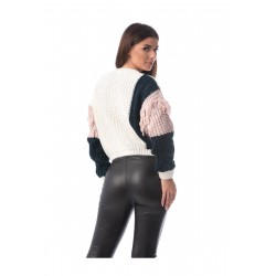 Pulover tricotat Clara White