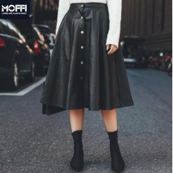 Fusta Sarah Gold piele ecologica