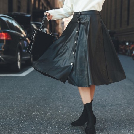 Fusta Sarah Gold piele ecologica