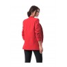 Sacou rosu lung, tip blazer