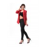 Sacou rosu lung, tip blazer