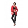 Sacou rosu lung, tip blazer