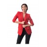 Sacou rosu lung, tip blazer