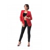 Sacou rosu lung, tip blazer
