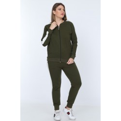 Trening plus size kaki Terry Chris
