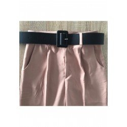 Pantaloni negri office-casual,curea inclusa
