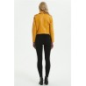Geaca biker galben mustar Freja