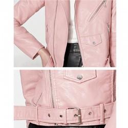 Geaca biker roz Pink One