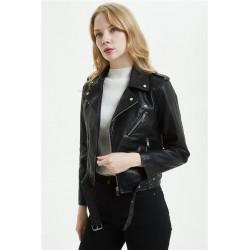 Geaca biker neagra Black Piece