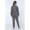 Trening plus size gri Terry Chris