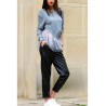 Pantaloni piele ecologica Relax & Fit, model boyfrend