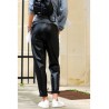Pantaloni piele ecologica Relax & Fit, model boyfrend