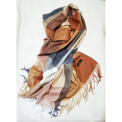 Sal casmir multicolor, fular lung cu franjuri