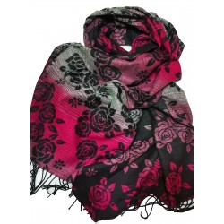 Sal casmir,fular lung,Roses,fucsia