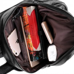 Rucsac Job & Study,negru, piele ecologica