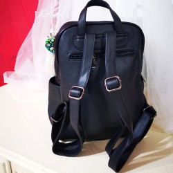 Rucsac negru Louis piele ecologica