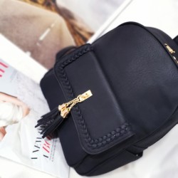 Rucsac Brian Tracy,negru din piele ecologica