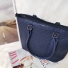 Geanta 3D Design,bleumarin,piele ecologica, shopper