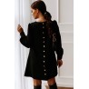 Rochie oversize cu nasturei eleganti