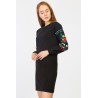Rochie casual cu maneci lungi si imprimeu floral