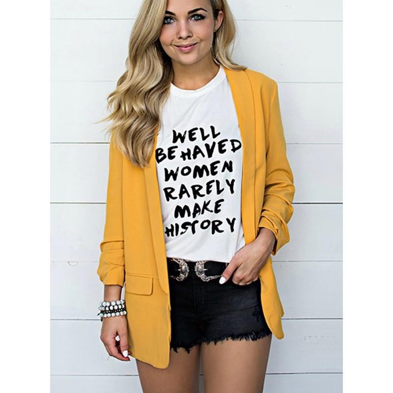 Sacou blazer, galben mustar