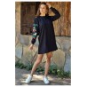 Rochie casual cu maneci lungi si imprimeu floral Georgia