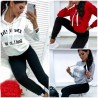 Trening bumbac Delight alb cu negru