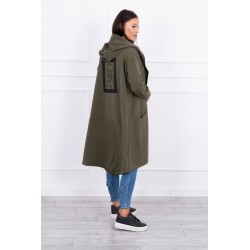 Cardigan Nick lung kaki din bumbac
