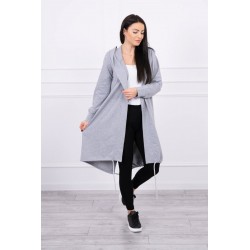 Cardigan lung gri MCI din bumbac