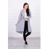Cardigan lung gri MCI din bumbac