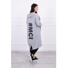 Cardigan lung gri MCI din bumbac