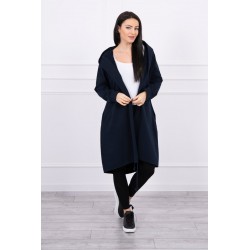 Cardigan lung bleumarin MCI din bumbac