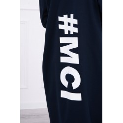 Cardigan lung bleumarin MCI din bumbac
