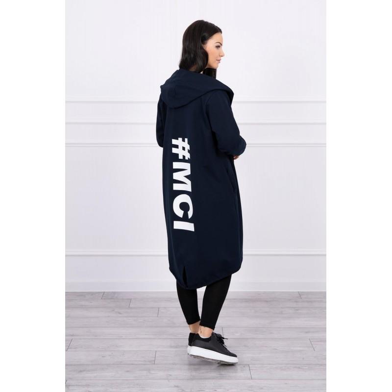 Cardigan lung bleumarin MCI din bumbac