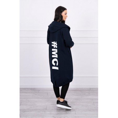 Cardigan lung bleumarin MCI din bumbac